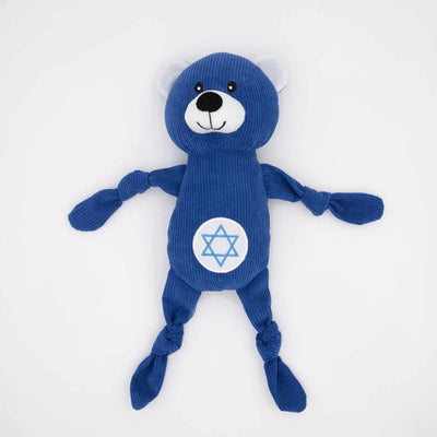 ZippyPaws Hanukkah Corduroy Cuddlerz Bear Plush Dog Toy - Pets Perfect