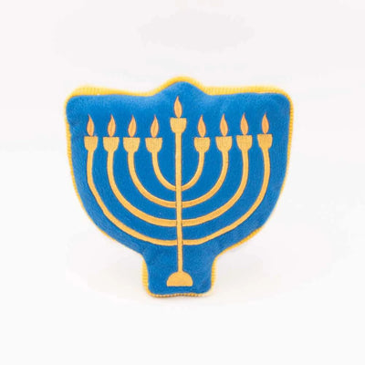 ZippyPaws Hanukkah Squeakie Pattiez Menorah Plush Dog Toy - Pets Perfect