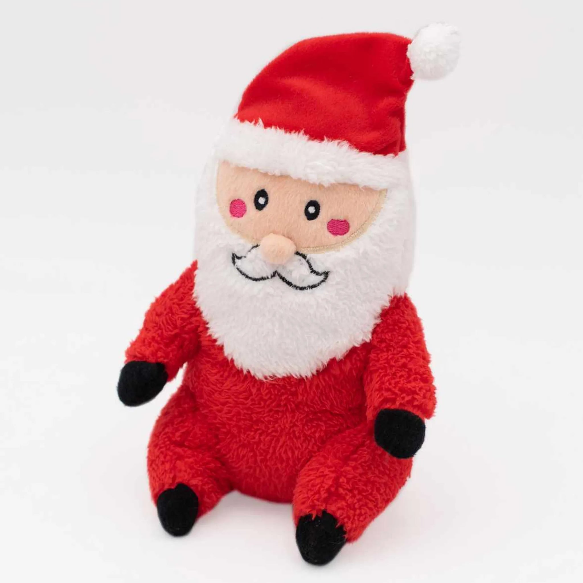 ZippyPaws Holiday Cheeky Chumz Santa Plush Dog Toy