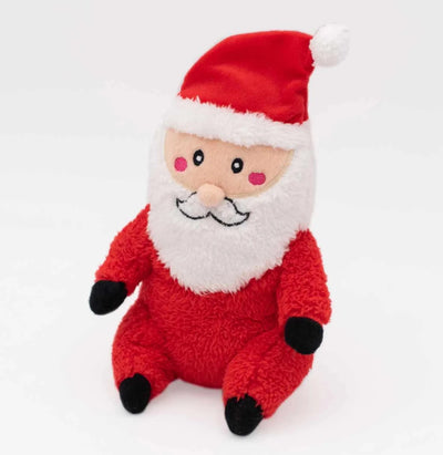 ZippyPaws Holiday Cheeky Chumz Santa Plush Dog Toy - Pets Perfect