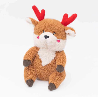ZippyPaws Holiday Cheeky Chumz Reindeer Plush Dog Toy - Pets Perfect