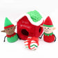 ZippyPaws Holiday Burrow(TM) Santa's Workshop Plush Dog Toy - Pets Perfect