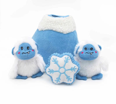ZippyPaws Holiday Burrow Yeti Mountain Plush Dog Toy - Pets Perfect