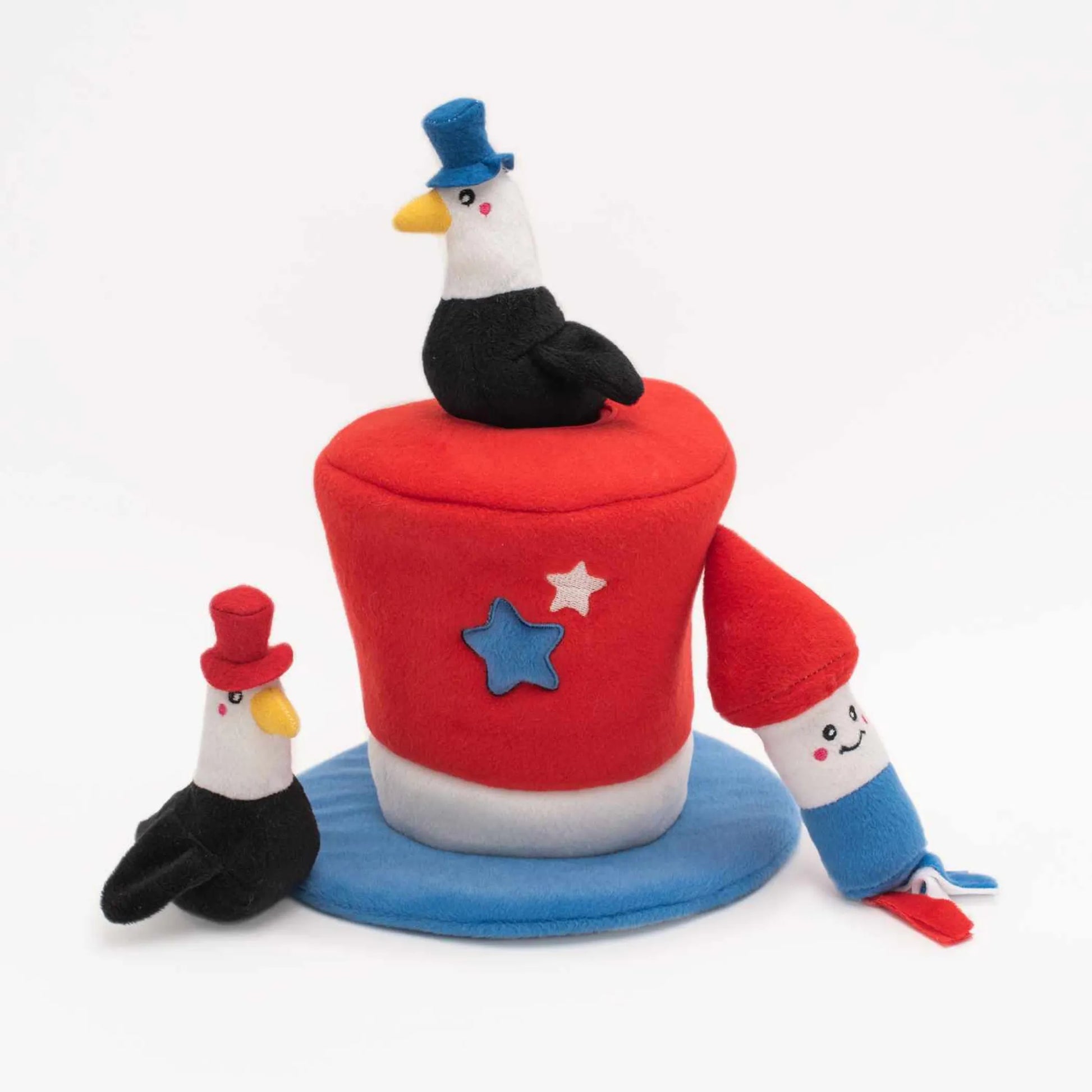ZippyPaws Zippy Burrow - Americana Top Hat - Pets Perfect