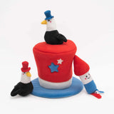 ZippyPaws Zippy Burrow - Americana Top Hat - Pets Perfect