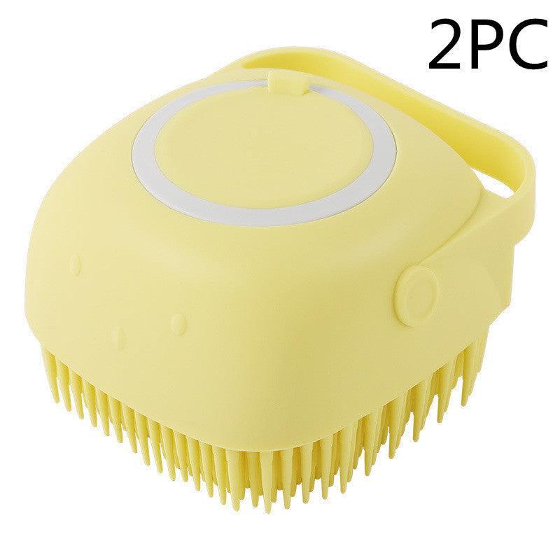 Silicone Pet Grooming Bath Brush - Massage Brush for Dogs & Cats - Pets Perfect