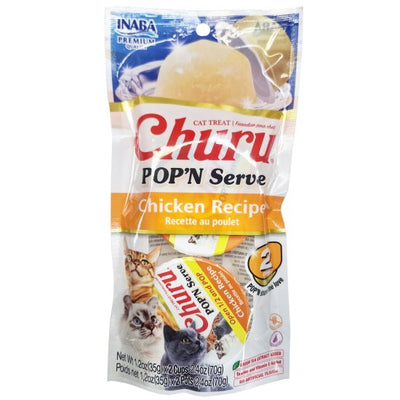 Inaba Churu Pop'N Serve Lickable Cat Treats - Chicken, 1.2 oz, 4 ct