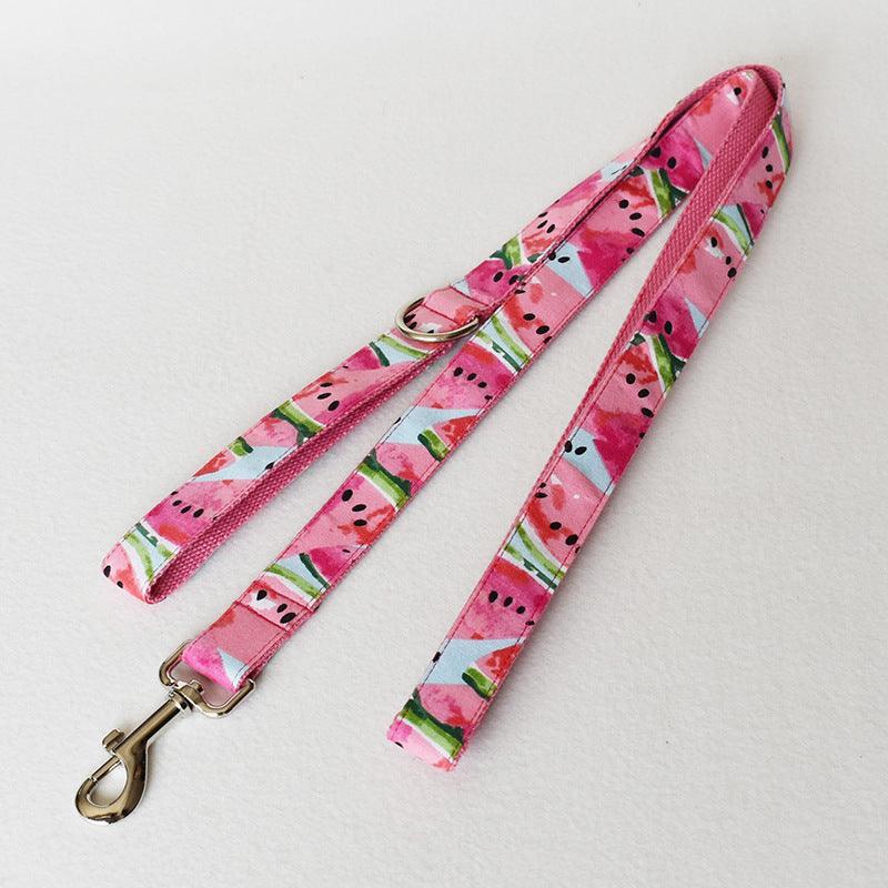Nature - Inspired Floral Dog Collar and Leash Set - Handmade Nylon with Eco - Friendly Buckle - Pets Perfect