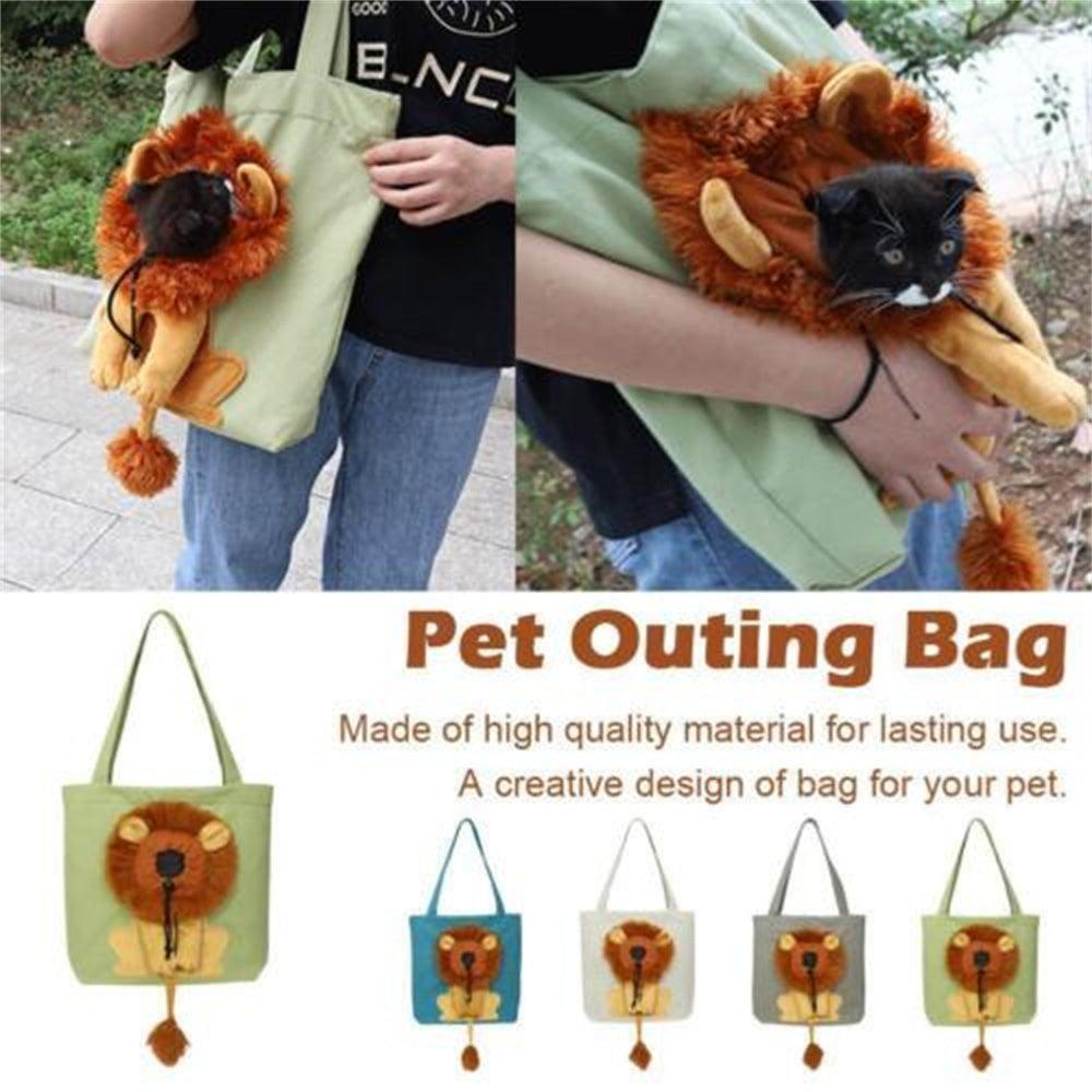 Lion Design Pet Carrier: Portable, Breathable, And Stylish For Travel With Your Furry Friend - Pets Perfect