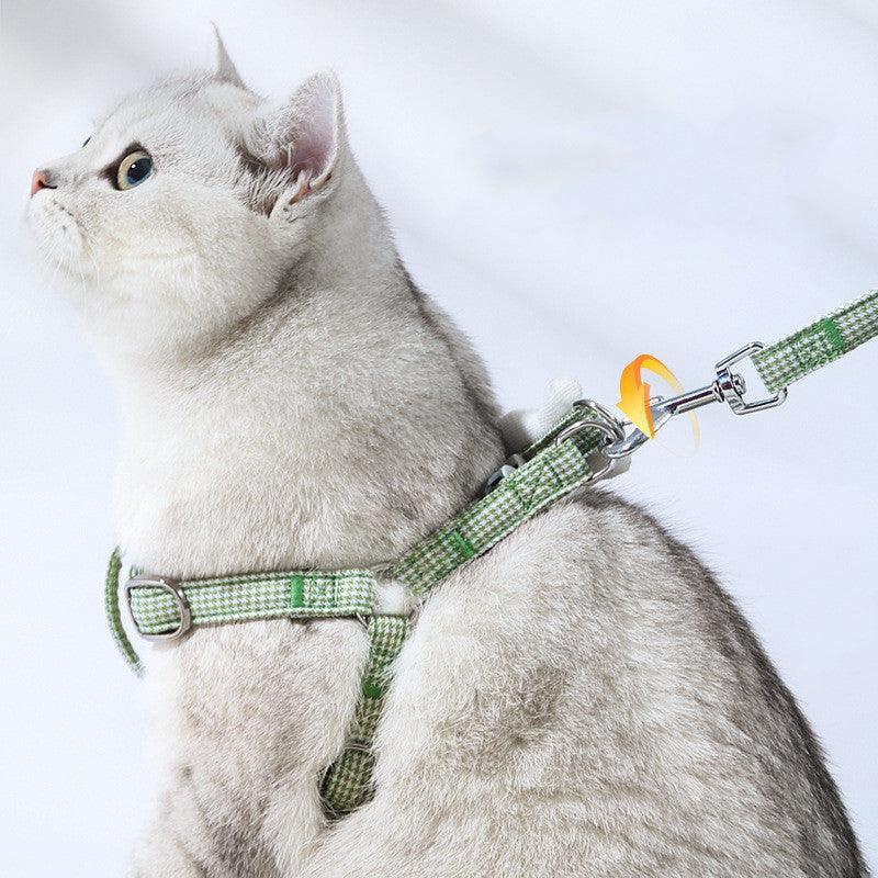 Escape - Proof Small Dog Chest Strap With Houndstooth Rabbit Design - Pets Perfect