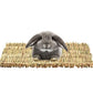 3 Pack Natural Wood Rabbit Bunny Mat Toy Bed For Small Animals Like Guinea Pig And Parrot - Durable And Cozy Straw Mat Set - Pets Perfect