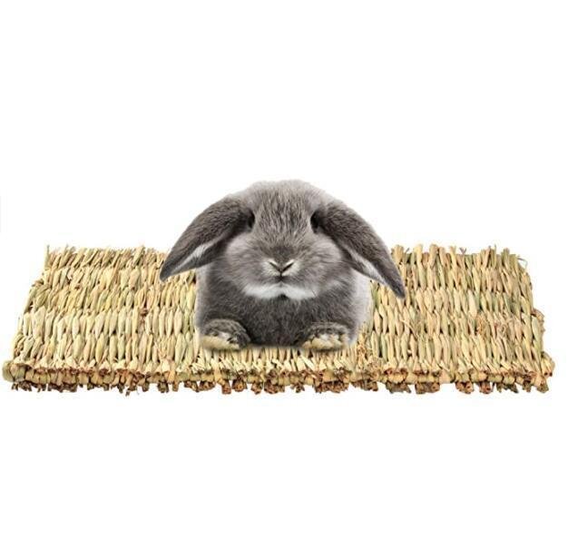 3 Pack Natural Wood Rabbit Bunny Mat Toy Bed For Small Animals Like Guinea Pig And Parrot - Durable And Cozy Straw Mat Set - Pets Perfect