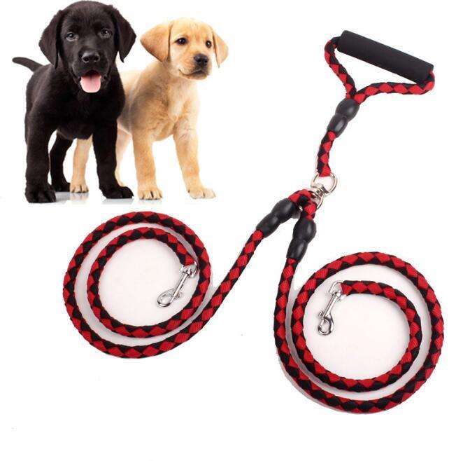 Ultimate Dual - Handle Dog Walking Leash - Premium Quality, Reflective Rope For Optimal Safety - Pets Perfect
