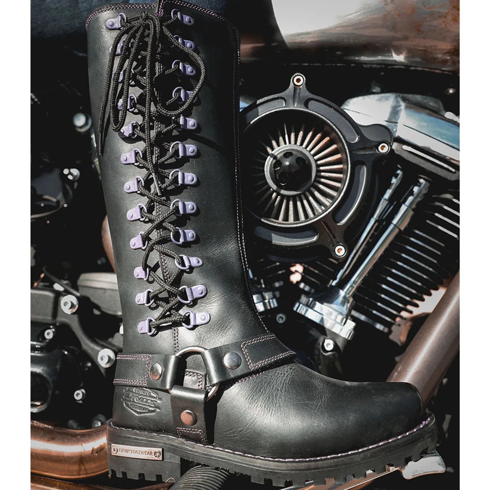 12000.17 -Ladies Motorcycle Biker Leather Boots, view 16