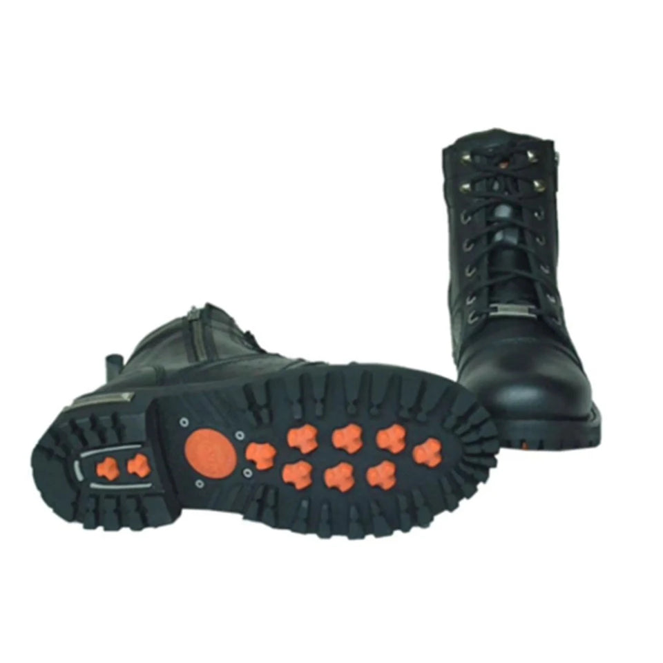 Ladies Motorcycle Biker Leather Boots, view 11