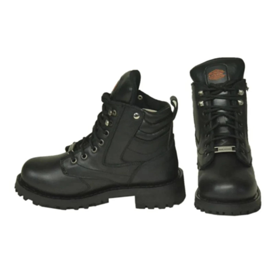 Ladies Motorcycle Biker Leather Boots, view 15