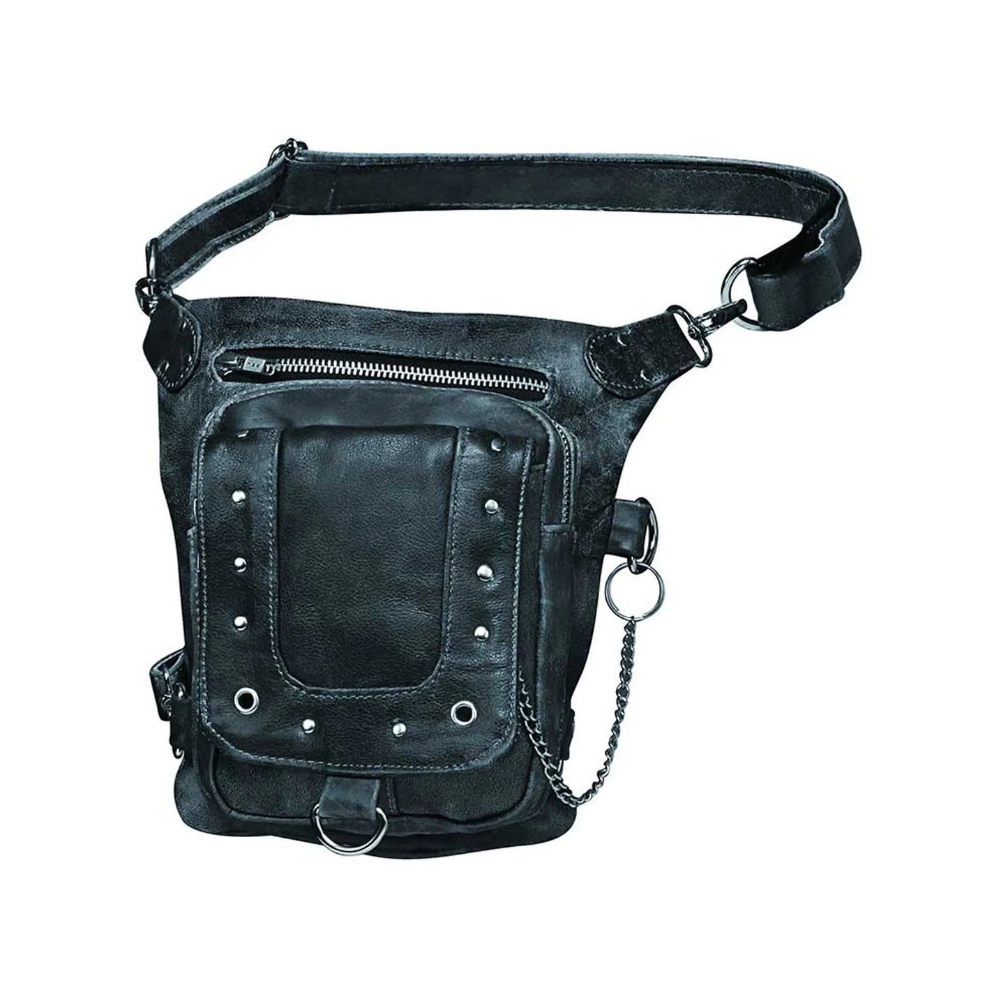 5735.GY - Ladies Leather Thigh Bag