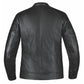 6849.00 - LADIES PREMIUM LEATHER JACKET shown from the back in smooth black leather with detailed stitching.