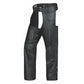 7107.00 - Unisex Premium Jean Pockets Chaps with Spandex in black, durable and flexible protective legwear