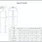7174.ANT - Ladies Premium Lambskin Leather Chaps technical drawing with detailed size chart for measurement and fit guidance