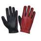 8183.00 - Ladies Full Finger Gloves in black and red leather, designed for comfort and durability