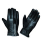 8261.18 - Ladies Full Finger Gloves in black leather with zipper and stitched detailing for a sleek fit