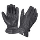 8275.PL - Ladies Full Finger Gloves in black leather with adjustable wrist strap and elastic cuff for secure fit