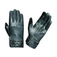 8411.GY - Ladies Full Finger Gloves in dark grey with studded wrist detail and reinforced palm stitching