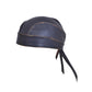 Black leather headwrap with stitched detailing and ties, 9195.ABR - Mens Premium Leather Headwrap