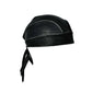 9196.AGR - Mens Premium Leather Headwrap in black, smooth leather with stitched detailing and tied back straps