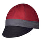 9278.00 - Mens Textile Welder Cap in red, gray, and black fabric with stitched seam details and short brim