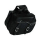 9308.ZP - PVC Saddle Bag in black with buckle straps for secure equestrian storage and durable pet supplies accessory