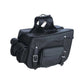 9328.PL - PVC Saddle Bag in black with multiple pockets and buckles, durable pet supplies from PetsPerfect online store
