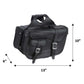 9330.ZP - PVC Saddle Bag in black with secure buckles and handle, ideal for pet travel and outdoor use.