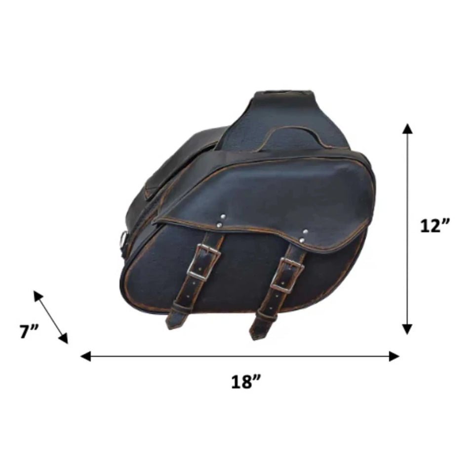 9350.ZP - Leather Saddle Bag, view 4