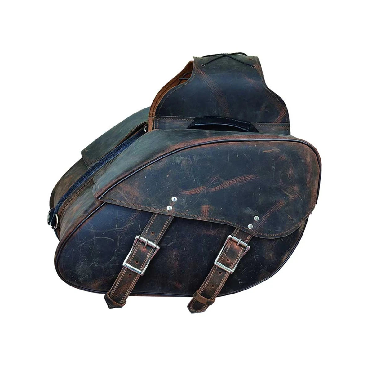 9352.ZP - Leather Saddle Bag - Pets Perfect