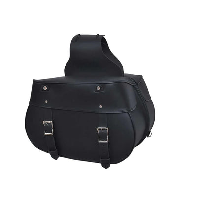 9579.00 - Leather Saddle Bag, Black/1