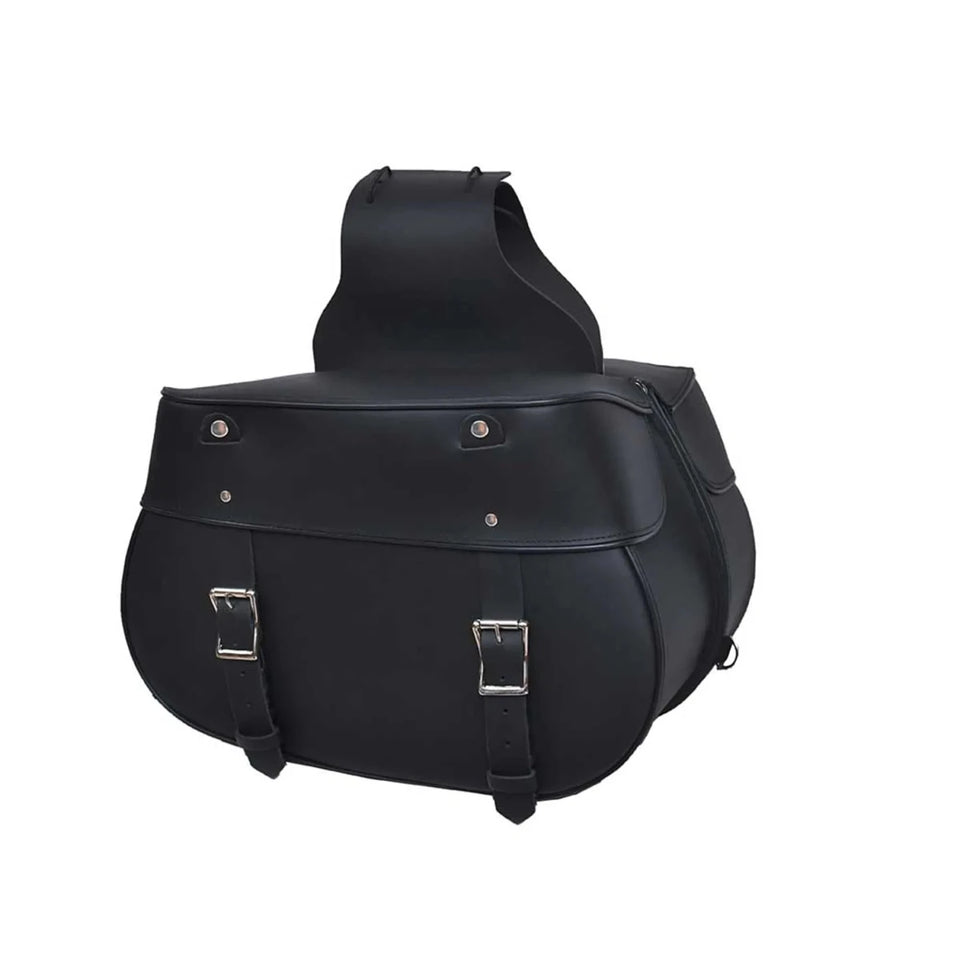 9579.00 - Leather Saddle Bag, Black/1