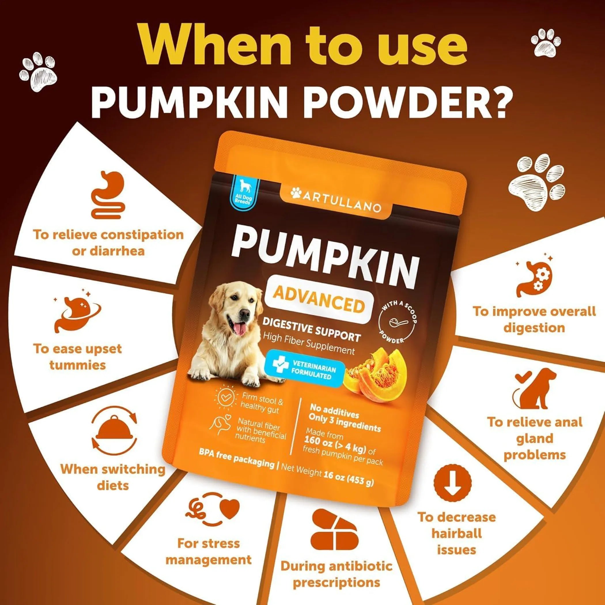 Pumpkin Powder for Dogs Digestive Support