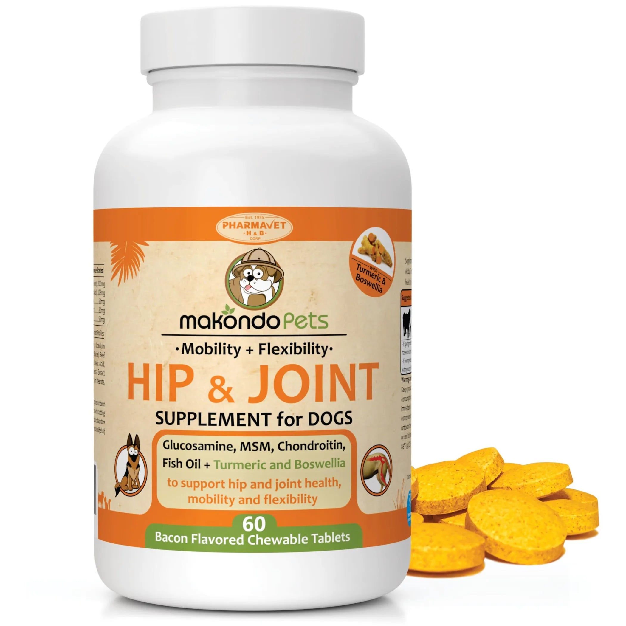 Dog Hip and Joint Supplement with Glucosamine Turmeric for Dogs