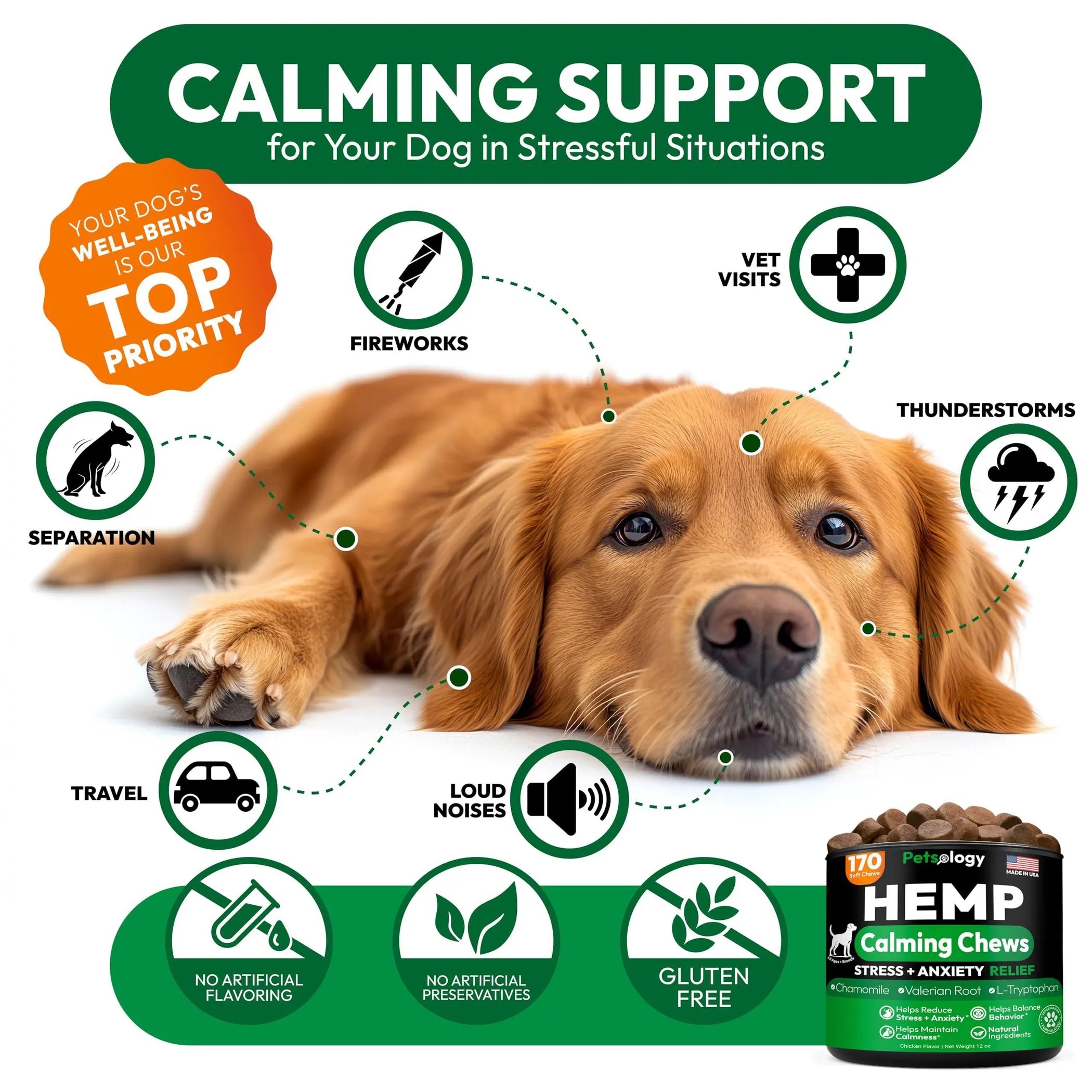 Hemp Calming Chews for Dogs
