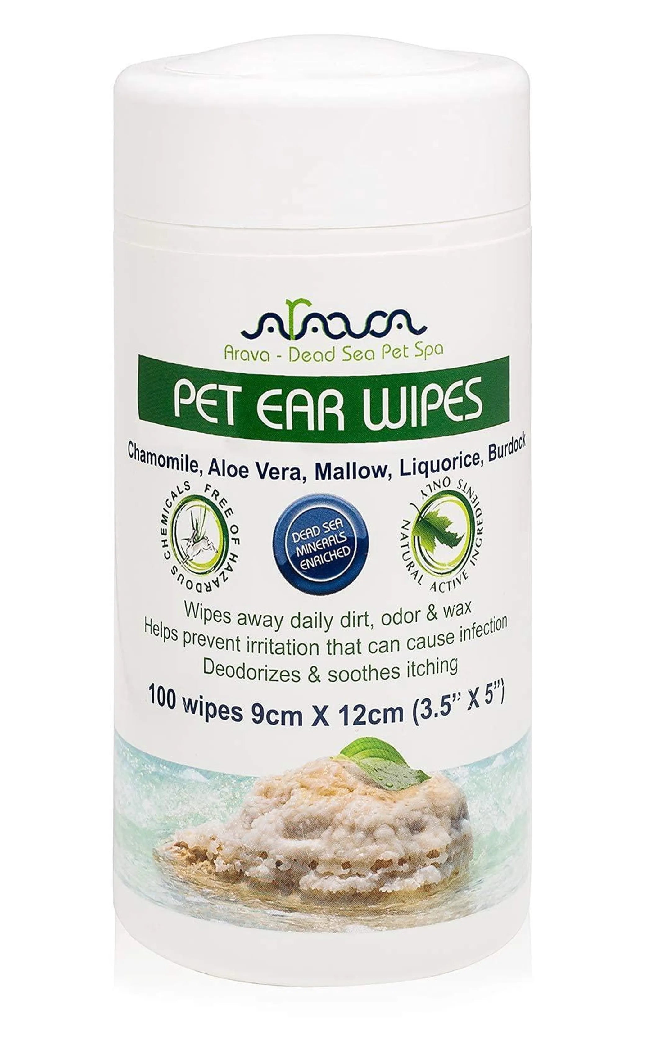Ear Cleaner Wipes by Arava for Dogs