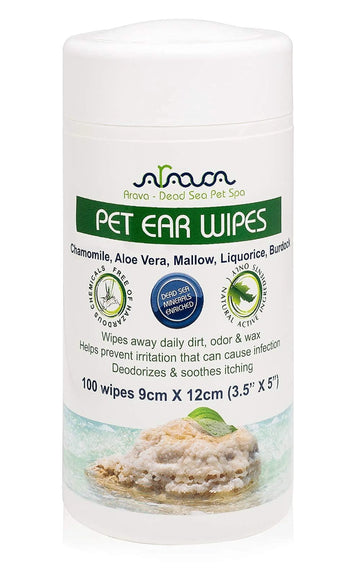 Ear Cleaner Wipes by Arava for Dogs