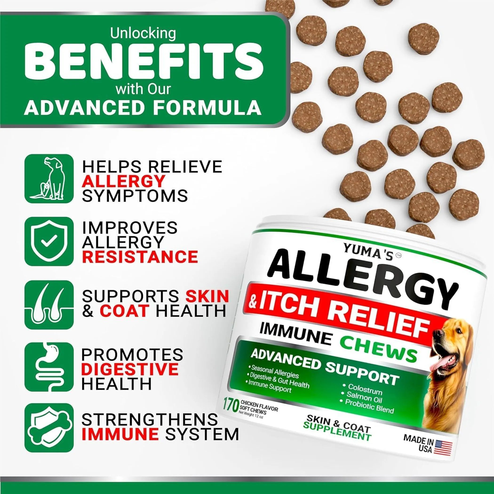 2 Pack Dog Allergy Relief Chews