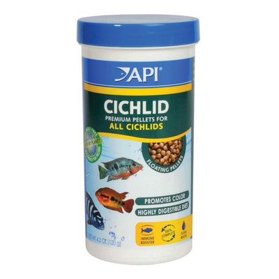 API Cichlid Premium Floating Pellets Fish Food, 4.2 oz, Medium