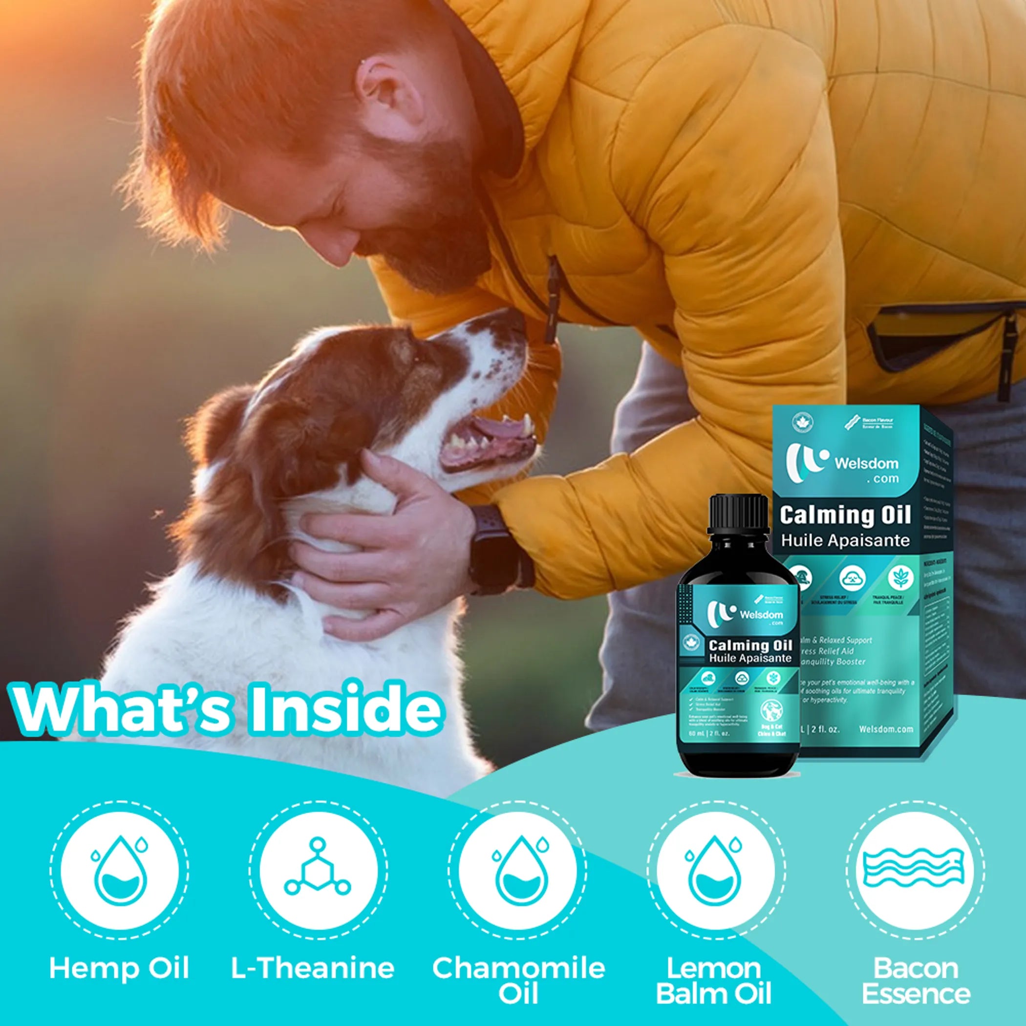 Paws & Relax! Canadian Calming Oil  60mL for Pet Tranquility
