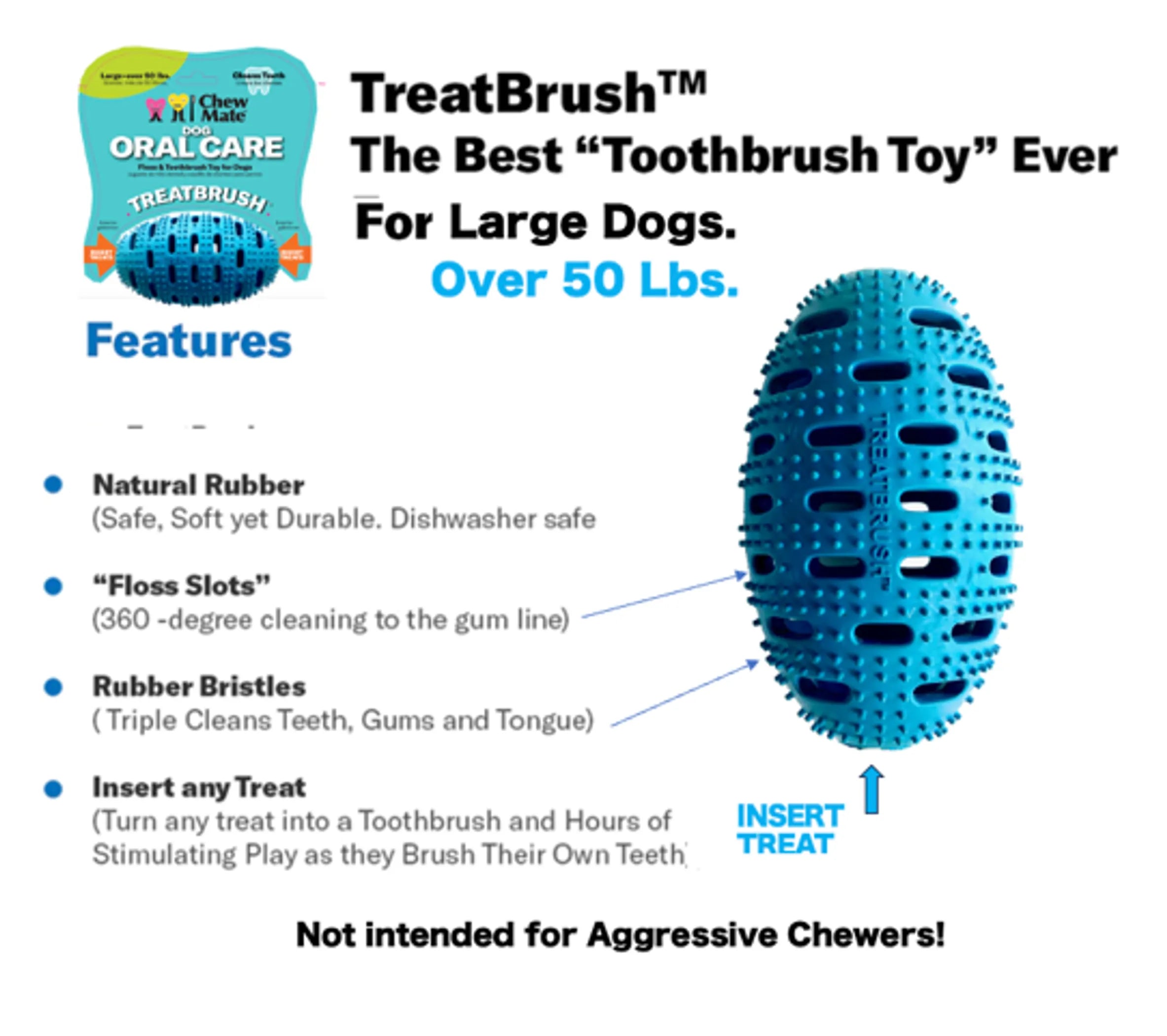 Natural Rubber Football Oral Care Toy