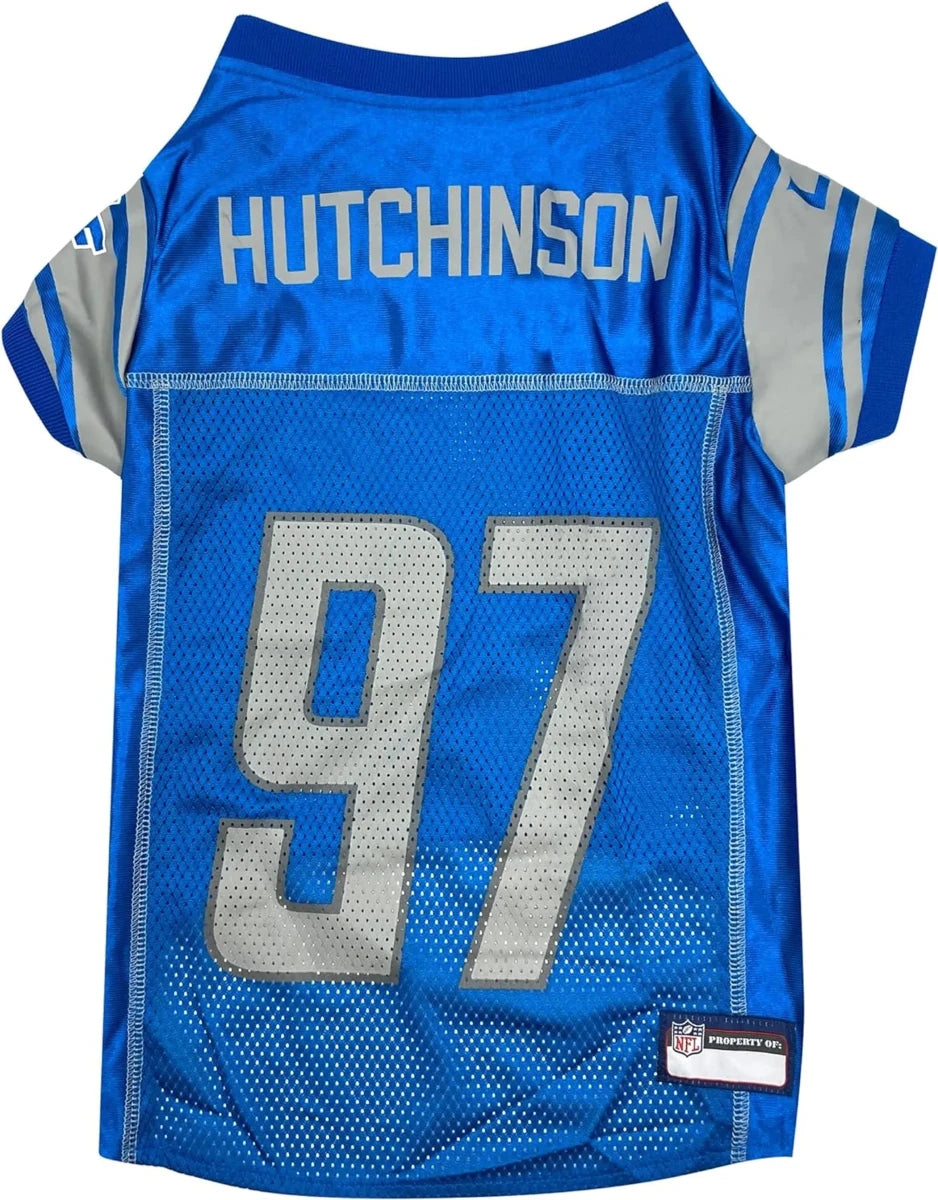 Aidan Hutchinson Dog Jersey - Detroit Lions NFL Pet Jersey, Team colors/MD, view 2