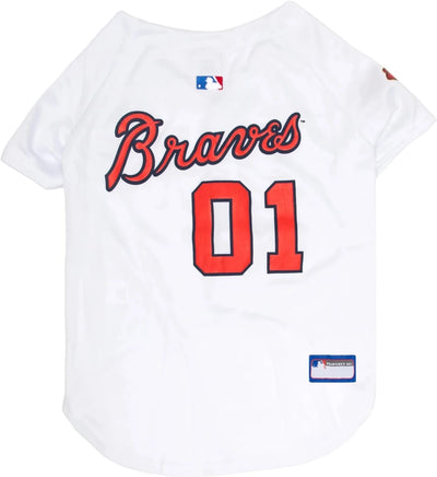 Atlanta Braves Dog Jersey - Pets First MLB Licensed Pet Jersey, LG/1