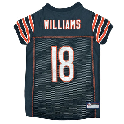 Caleb Williams Chicago Bears Pet Striped Jersey - NFLPA Dog Jersey, Team colors/LG